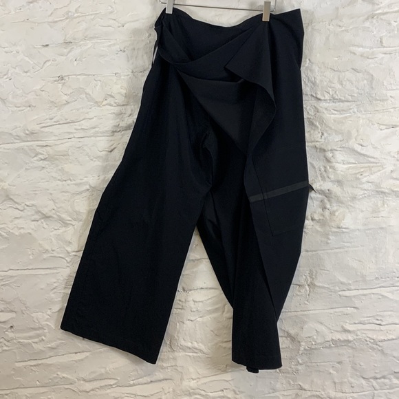 Cop.Copine Cargo Detail Wrap Skirt over wide leg cropped pants Vintage - Picture 3 of 6